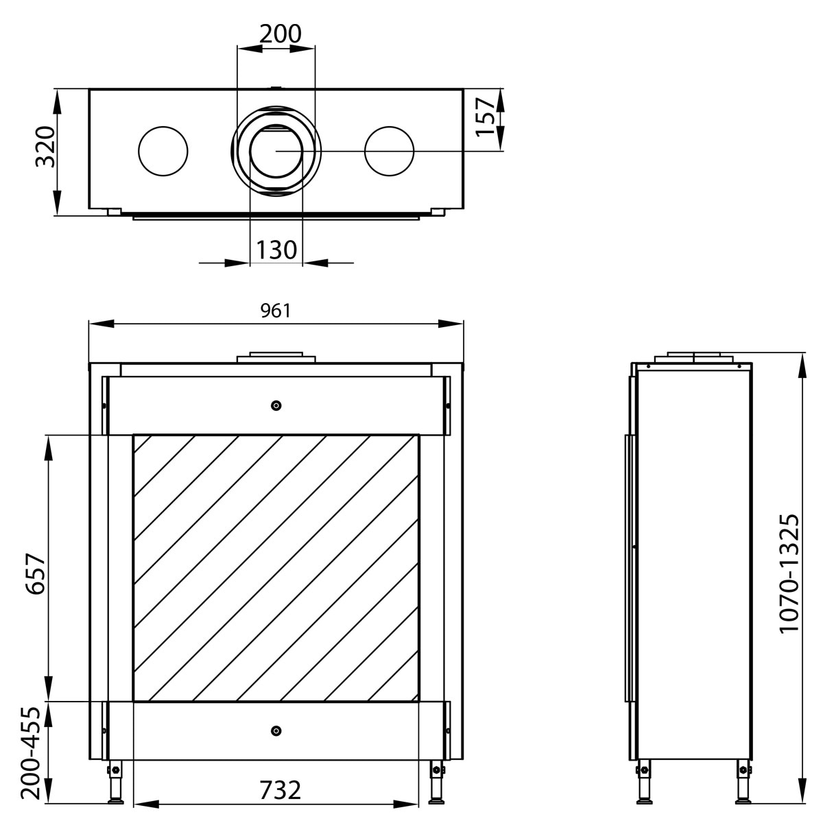 Hogar Gas Propano MG-73/66 DQ Madera-3