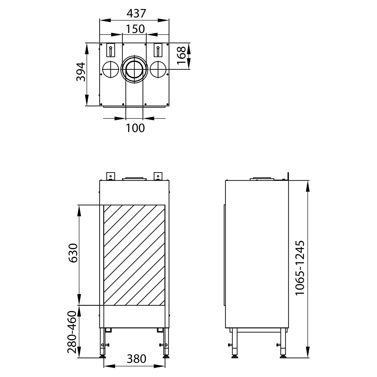 Hogar Gas Propano MG-38/63 Madera-3