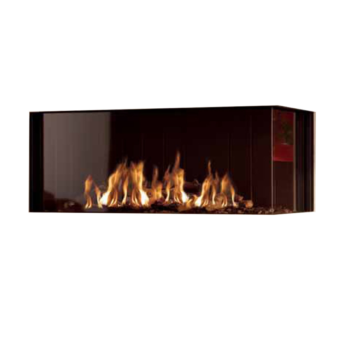 Hogar Gas Propano MG-100/38 Cristal Lateral Derecho Madera-1