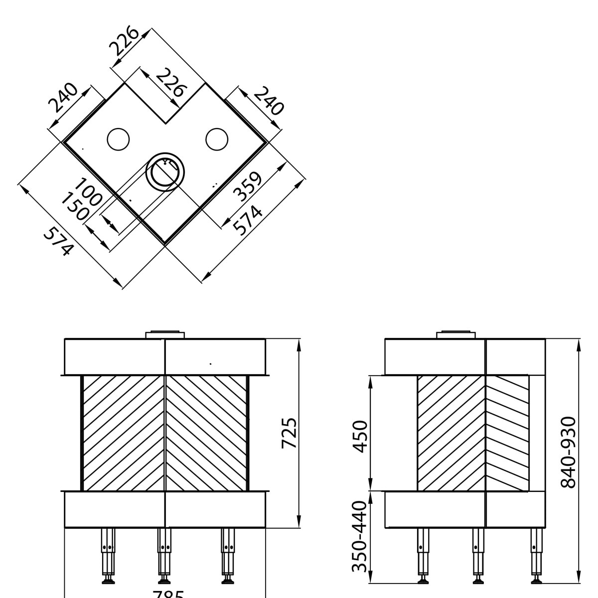 Hogar Gas Natural MG-50-24/45 CC 4 Caras Cristal-3