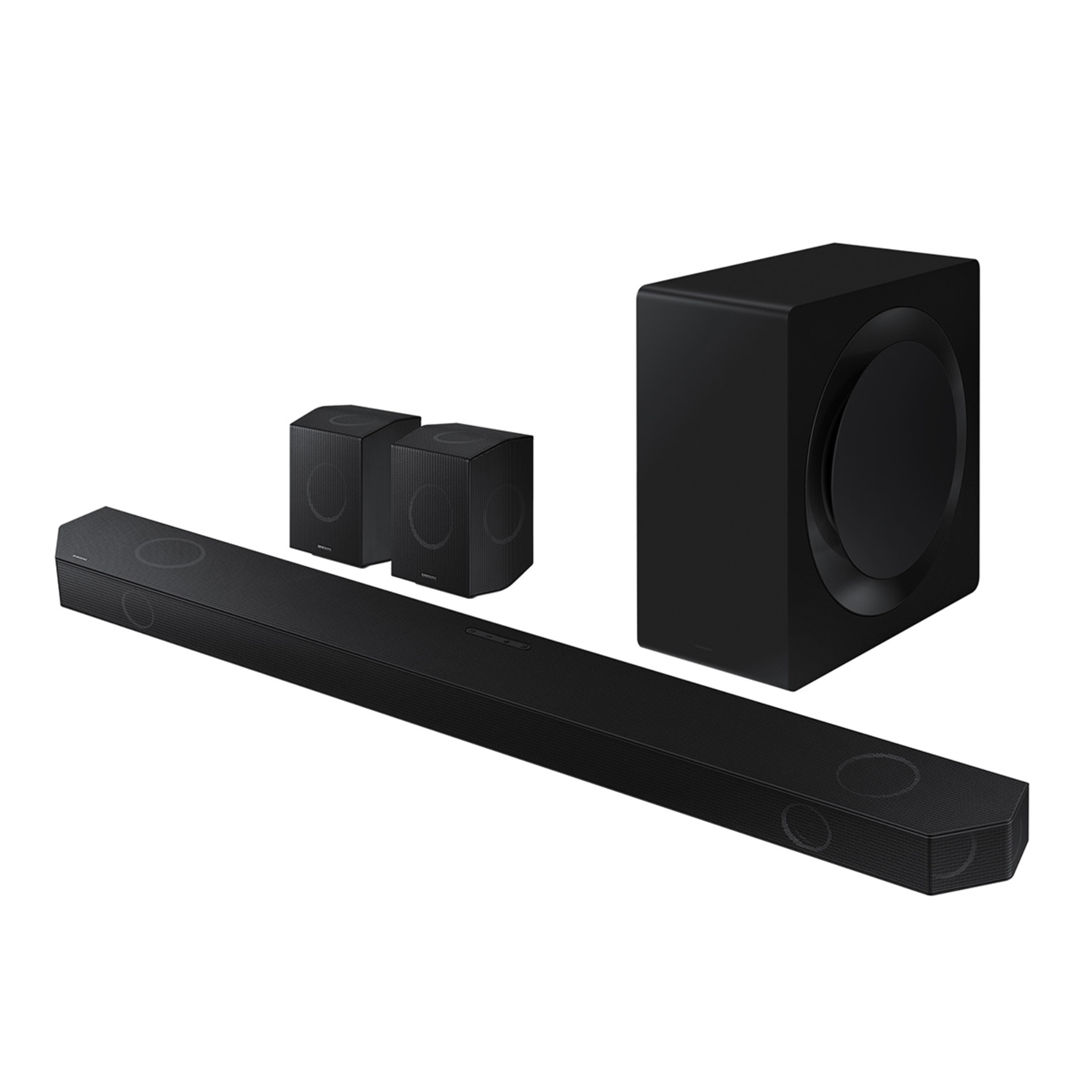 Barra de sonido Samsung 2024 HW-Q990D/ZF, 11.1.4, 656W, Dolby Atmos y DTS:X, Subwoofer inalámbrico, Wi-Fi, compatible con As (Reacondicionado Grado B) Negro-1