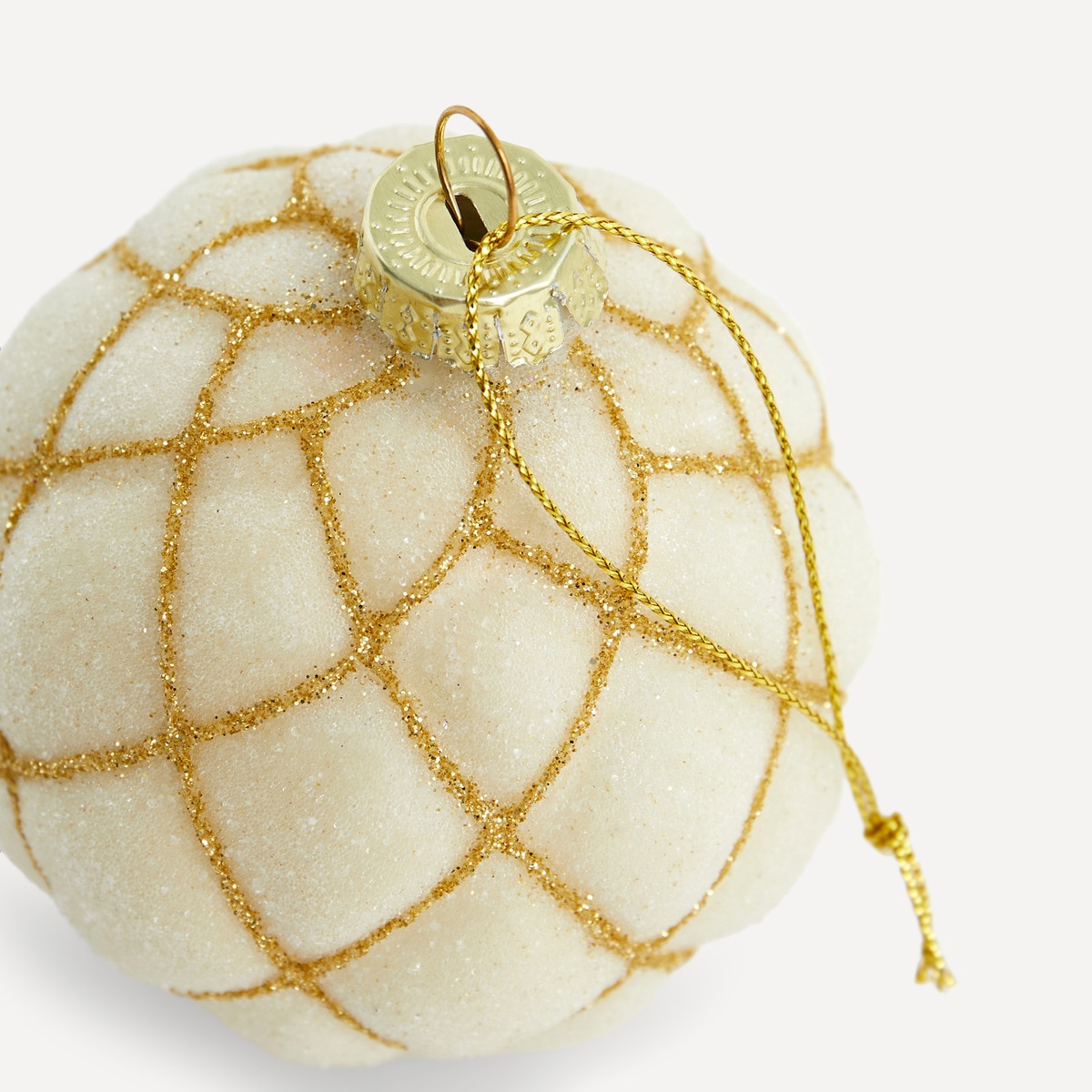 Bola de Cristal com Relevo e Rede Creme-2