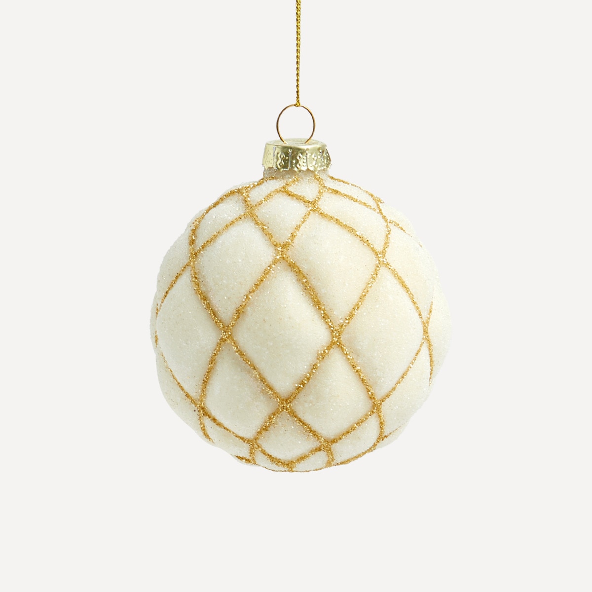 Bola de Cristal com Relevo e Rede Creme-1