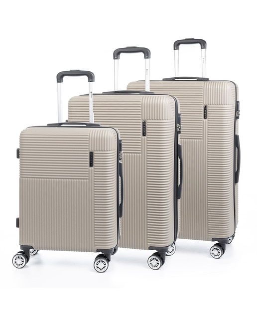 Imagen 0 de Juego de 3 maletas trolley rígidas ultraligeras, de ABS