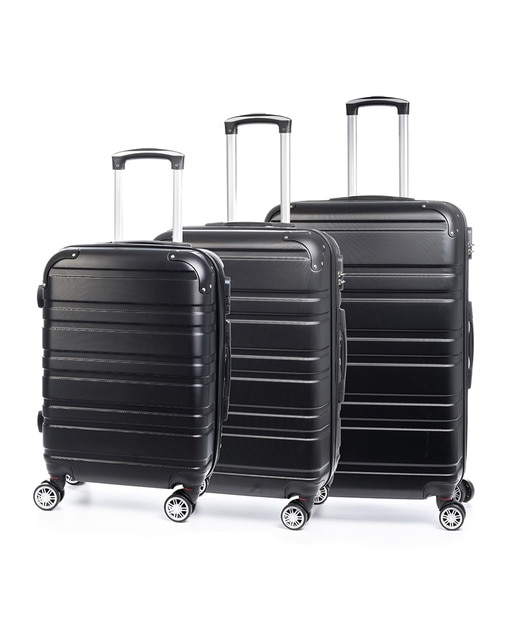 Imagen 0 de Juego de 3 maletas trolley extensibles, en material ligero ABS