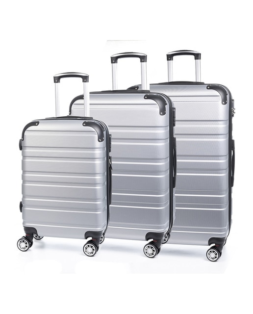 Imagen 0 de Juego de 3 maletas trolley extensibles, en material ligero ABS