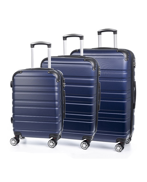 Imagen 0 de Juego de 3 maletas trolley extensibles, en material ligero ABS