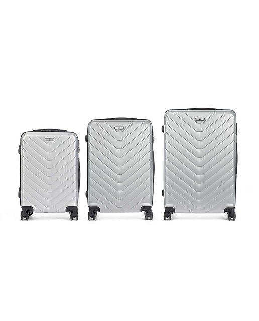 Imagen 0 de Set de 3 maletas trolley de ABS, ligeras y resistentes diseño escamas