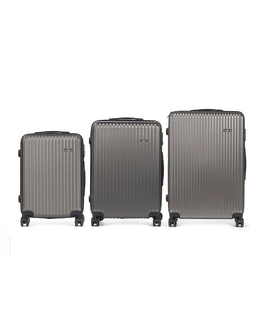 Imagen 0 de Set de 3 maletas trolley de ABS, ligeras y resistentes diseño listón