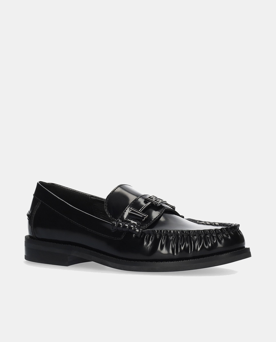 Mocassins com Salto de Bloco e em Pele 2