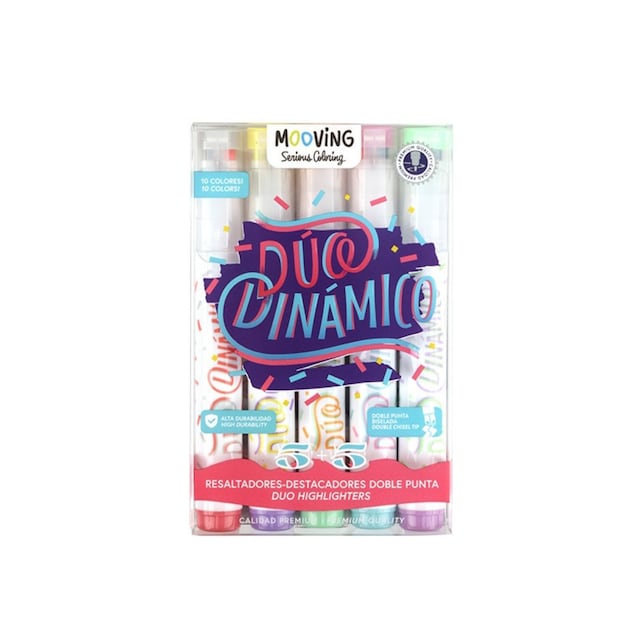 Imagen 0 de 5 resaltadores doble punta Mooving