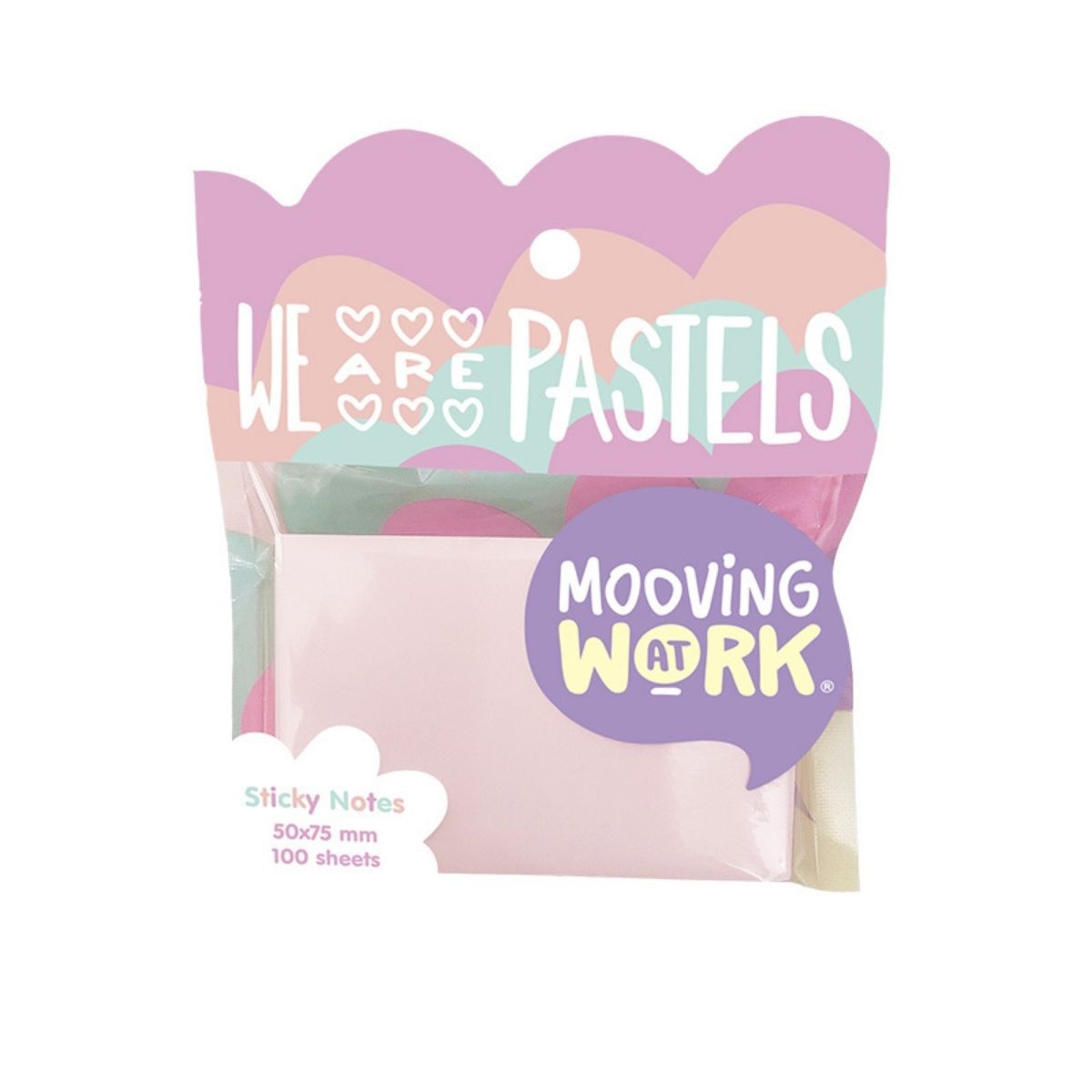 Notas adhesivas 50x75 100hjs pastel Mooving. Multicolor-3