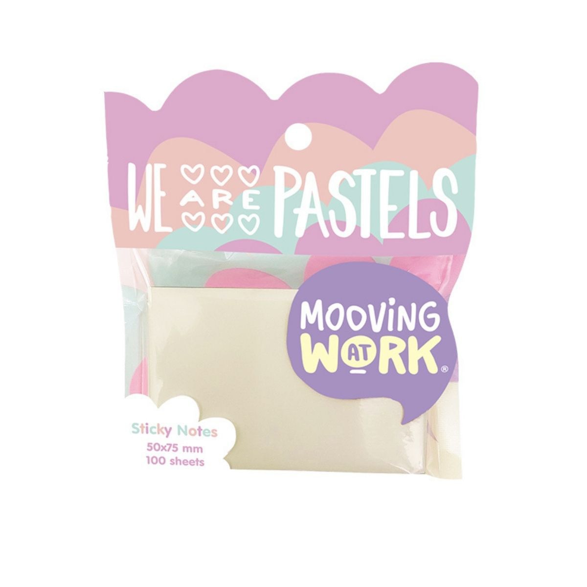Notas adhesivas 50x75 100hjs pastel Mooving. Multicolor-4
