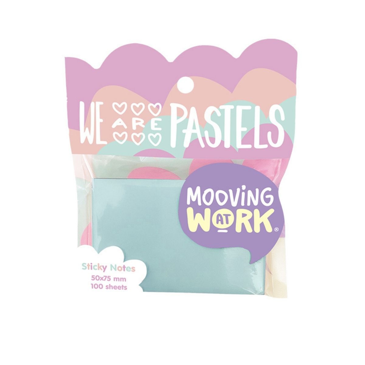 Imagem 0 de Notas adesivas 50x75 100hjs pastel Mooving.