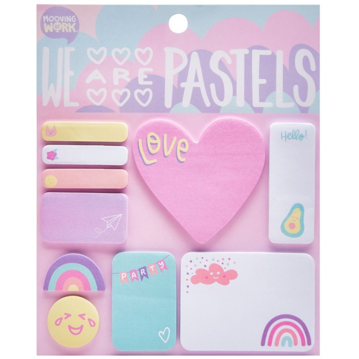 Set de notas adhesivas pastel Mooving. Multicolor-1
