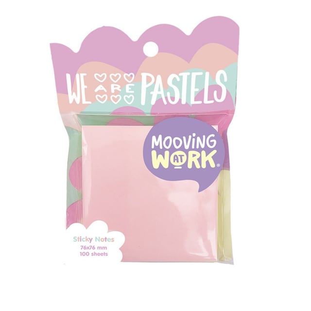 Imagen 0 de Notas adhesivas 76x76 100hjs pastel Mooving.
