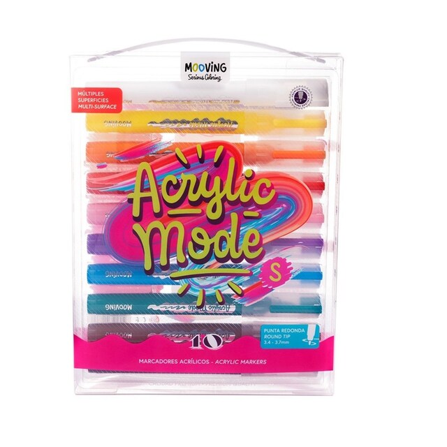 Imagen 0 de 10 marcadores acrílicos Mooving