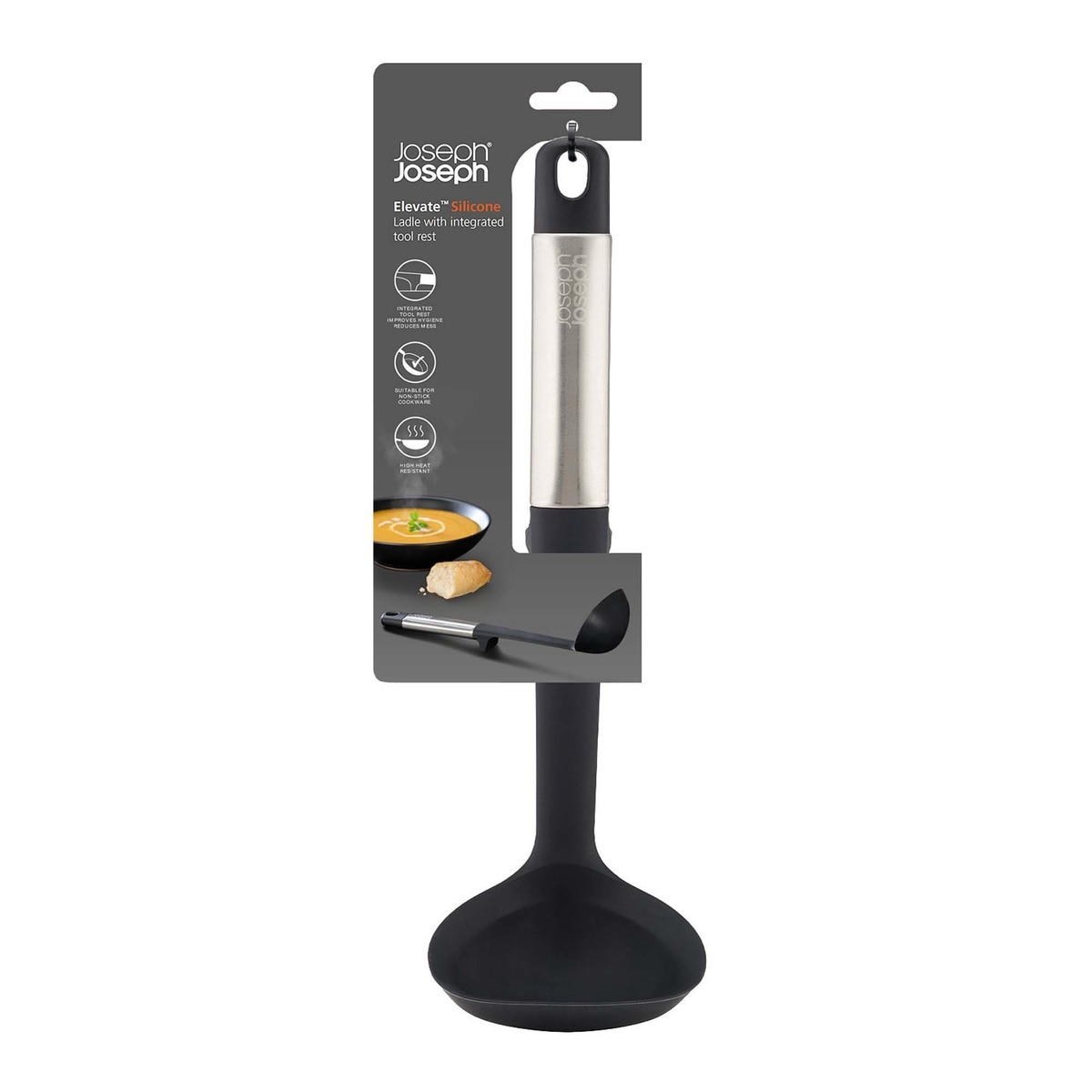Cucharón de acero inoxidable Elevate Joseph Joseph Negro-6
