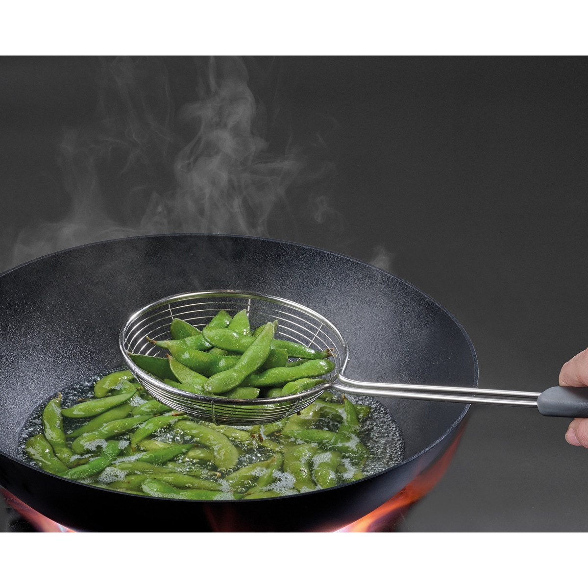 Set de 3 piezas wok Nest Fusion Joseph Joseph Negro-4