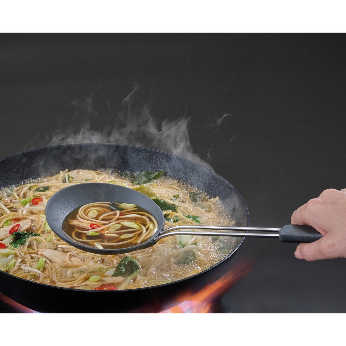 Set de 3 piezas wok Nest Fusion Joseph Joseph Negro-3