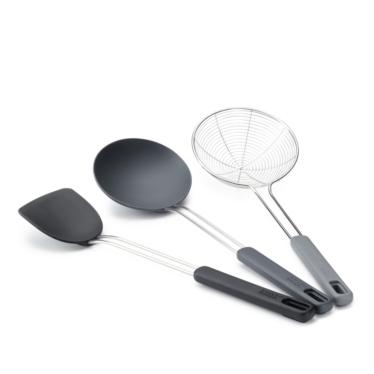 Set de 3 piezas wok Nest Fusion Joseph Joseph Negro-2