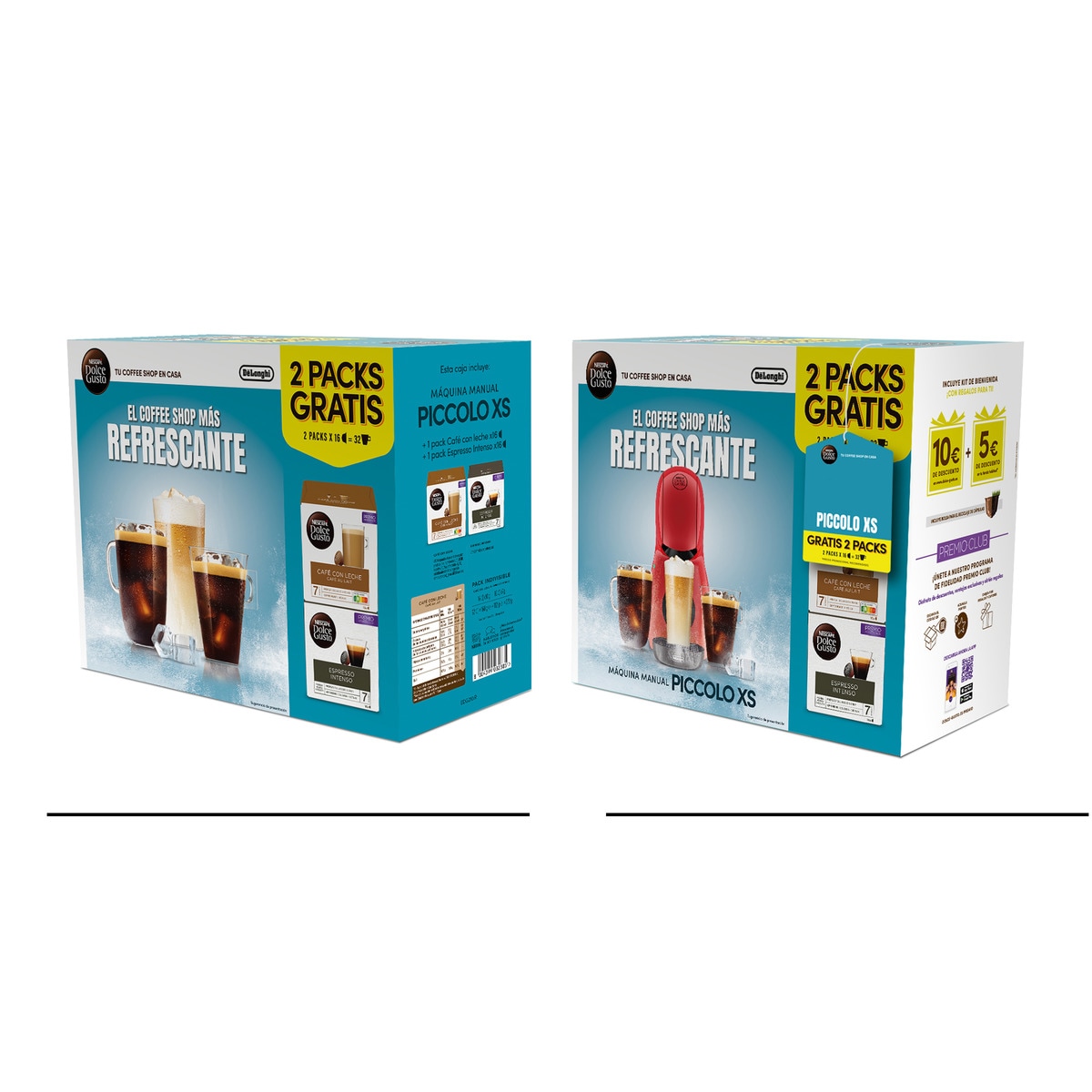 Cafetera de cápsulas manual De´Longhi Piccolo XS EDG210.R+BDL para capsulas Nescafé Dolce Gusto Rojo-6