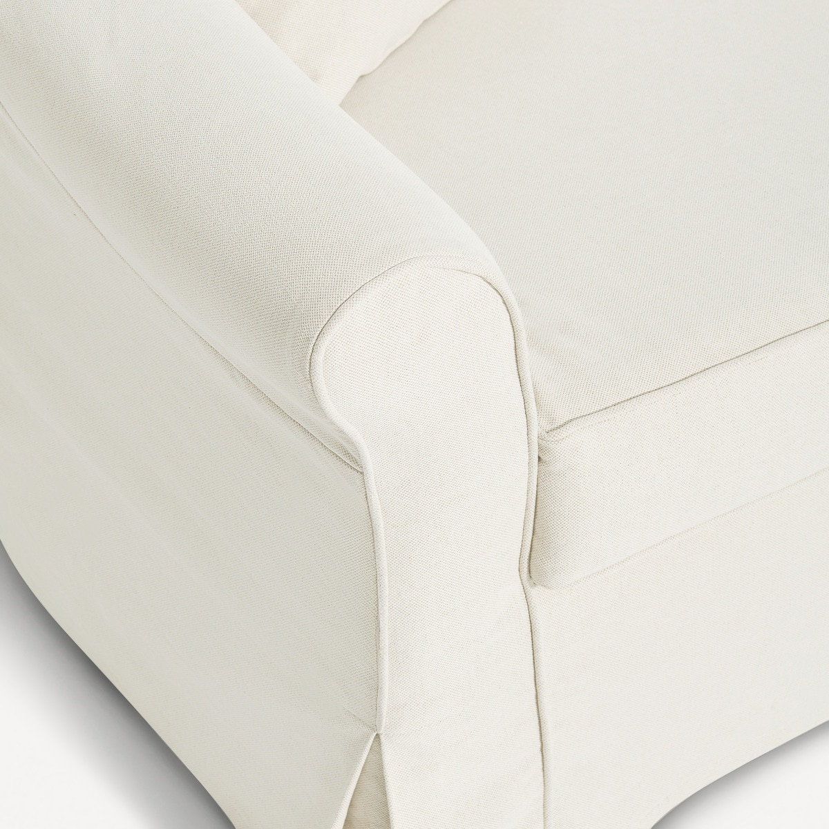 Sofá de 3 Lugares Desembainhável em Linho Menorca Branco-6