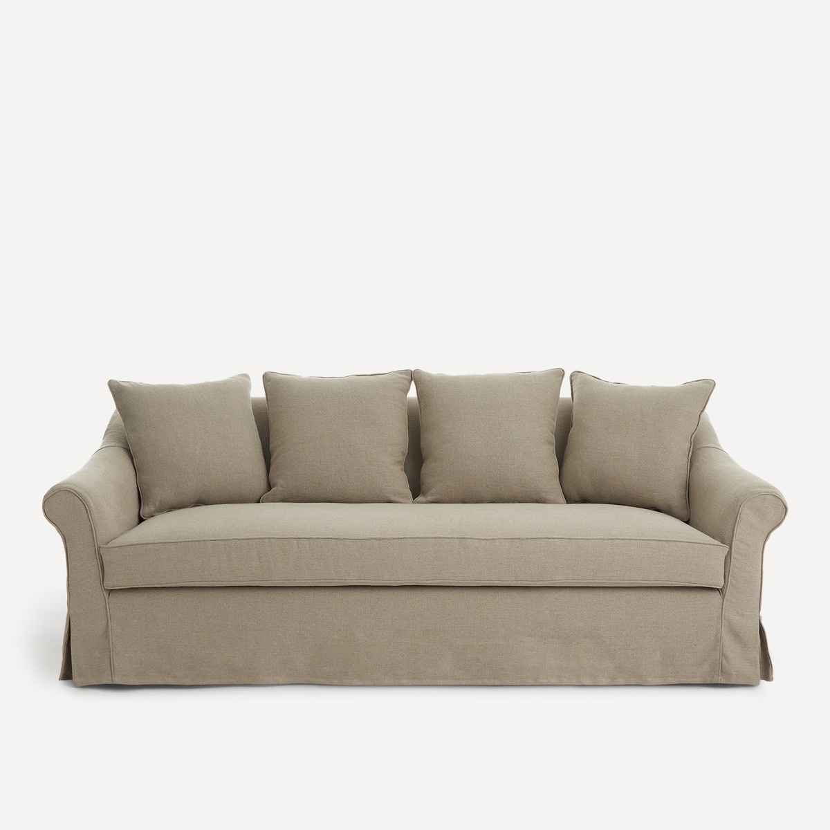 Sofá de 3 plazas desenfundable de lino Menorca El Corte Inglés Lino-1