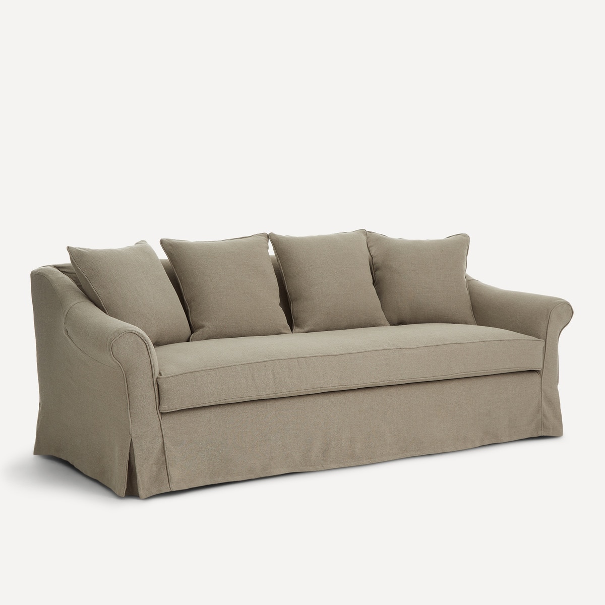 Sofá de 3 plazas desenfundable de lino Menorca El Corte Inglés Lino-2