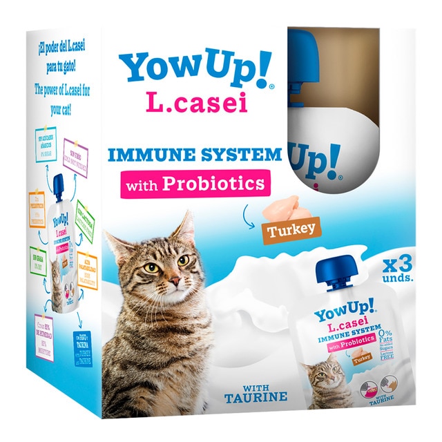 Imagen 0 de Yogur sin lactosa para gatos Yow Up yogur L. Casei sistema inmune con probióticos pavo 3 x 85 g