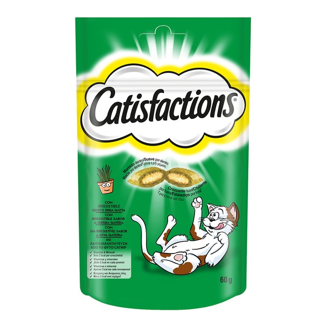 Imagen 0 de Snack para gatos Catisfactions bocaditos de hierba gatera 60 g