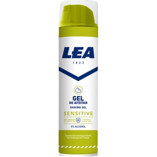 gel de afeitar Sensitive 0% alcohol con calendula y aloe vera dosificador 200 ml - Lea