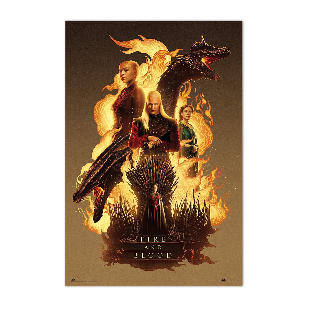 Imagem 0 de Poster House Dragon Fire&Blood Game Of Thrones House Of The Dragon I Erik