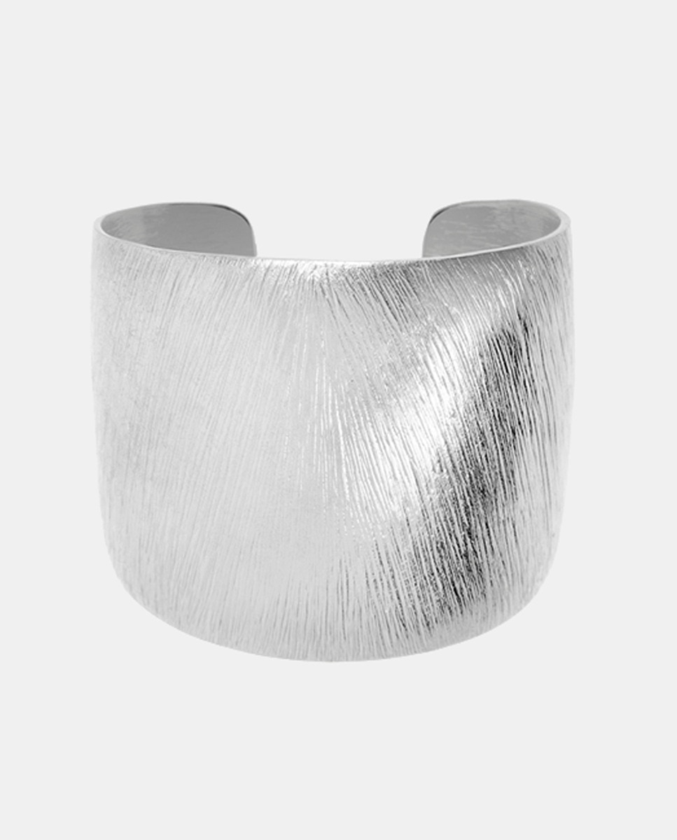 Pulsera esclava textura plateada Plata-1
