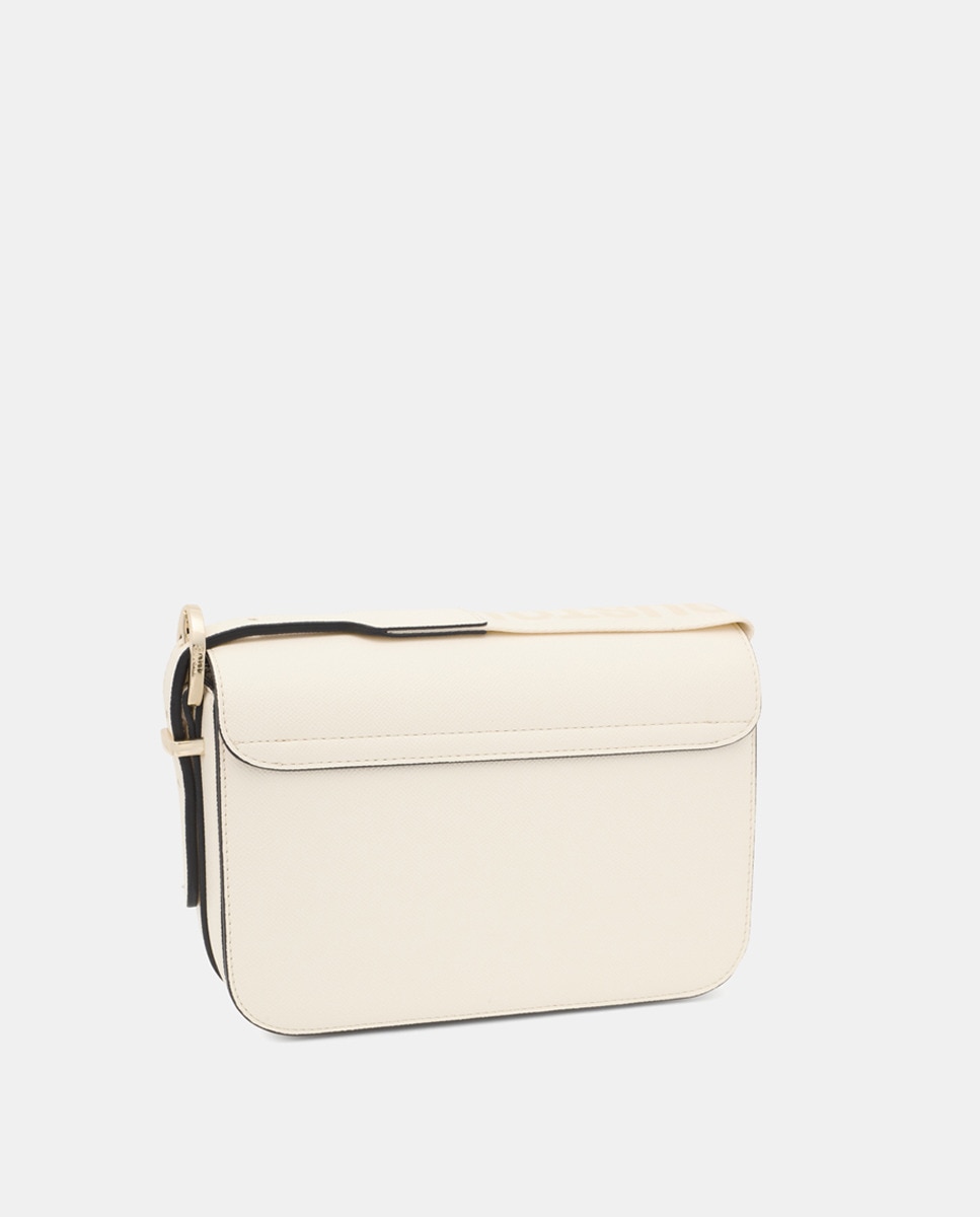 Bolso bandolera mediano con cierre de botón imantado y solapa. - Tous - Beige Beige-4