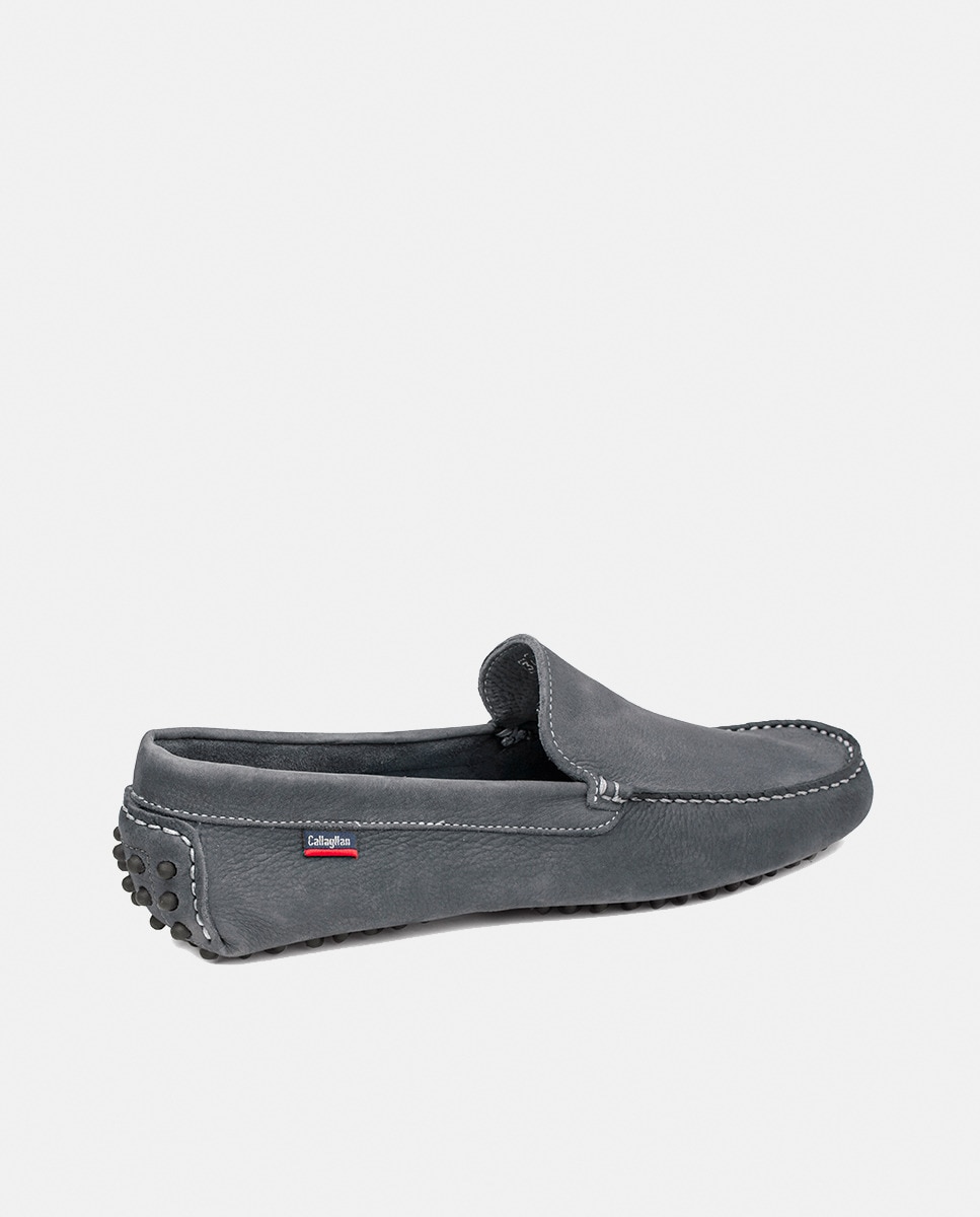 Mocassins com Tecnologia Adaptaction e em Pele - Cinzento Cinzento-3