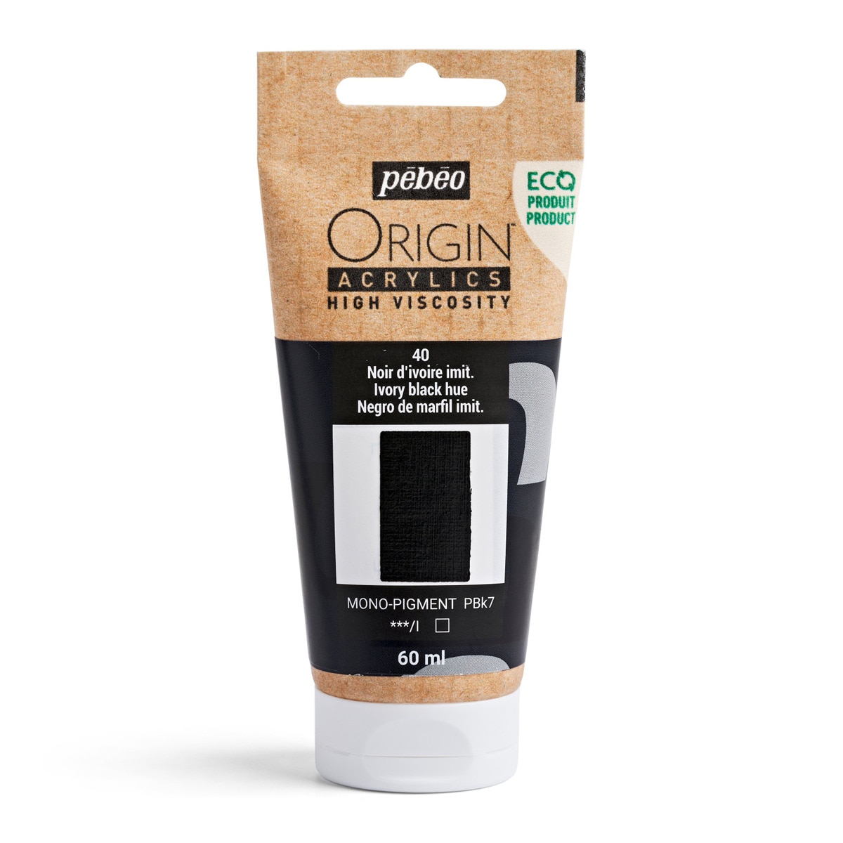 Acrílico mate 60ml origin negro de marfil Negro-1