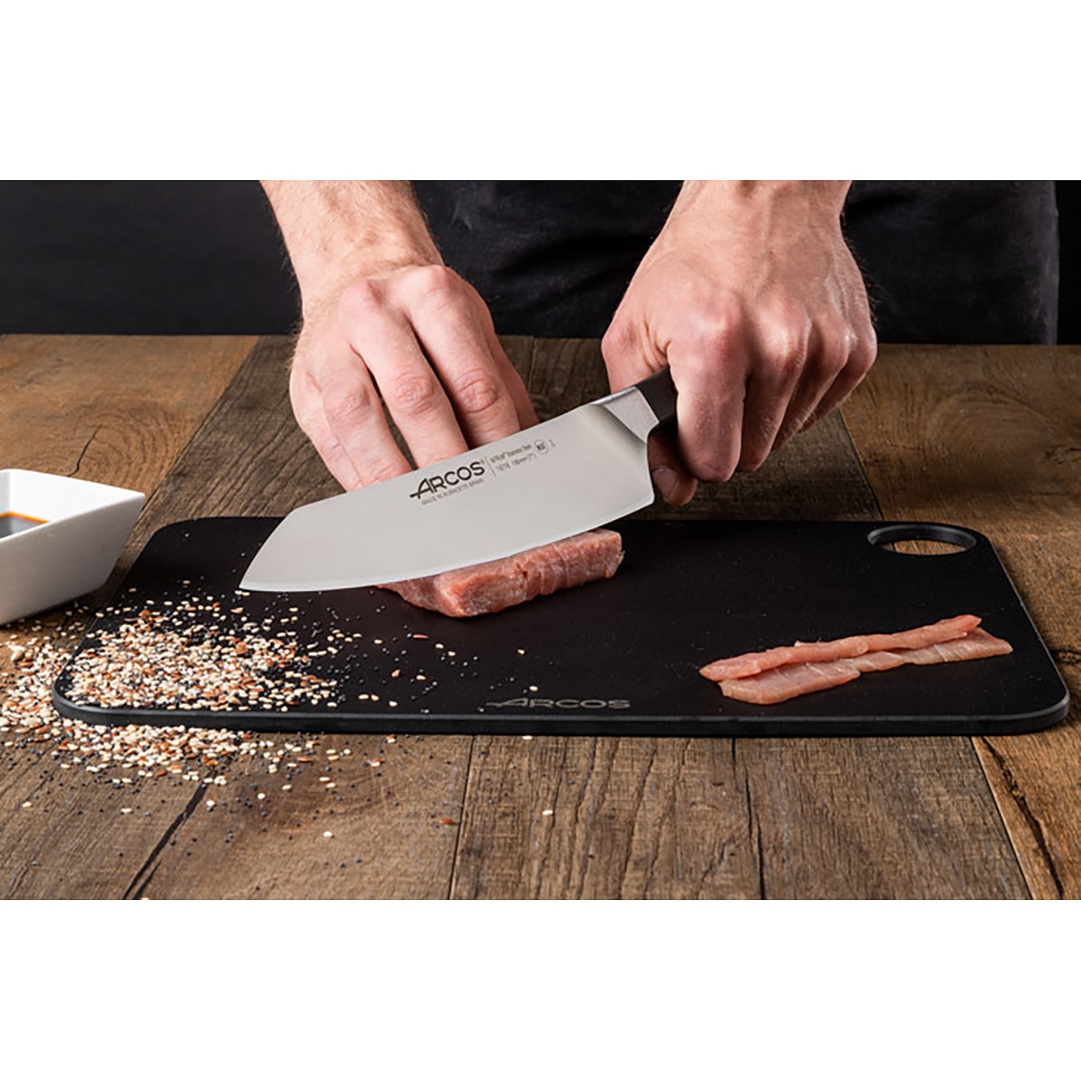 Faca Santoku Manhattan Arcos Preto-11