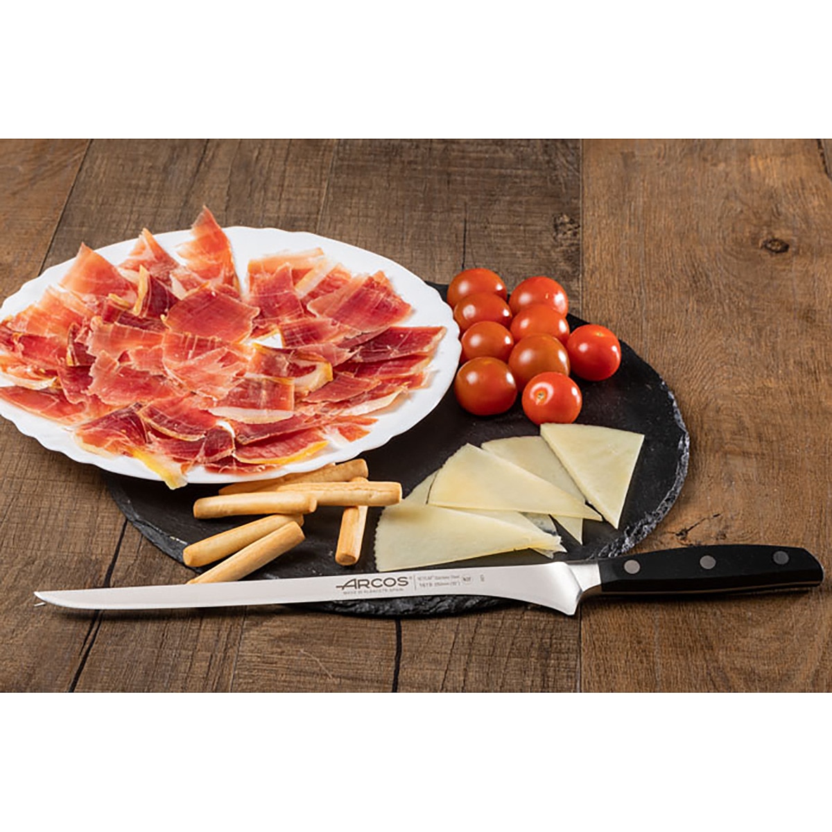 Cuchillo jamonero Manhattan Arcos Negro-3