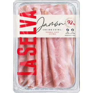 jamón cocido extra en lonchas sin gluten sin lactosa envase 100 g - La Selva