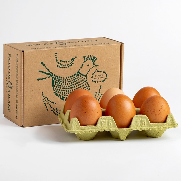 free-range brown eggs case 6 units different calibres