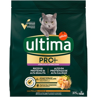 Pro+ pienso para gatos adultos esterilizados con pollo bolsa 375 g - Ultima