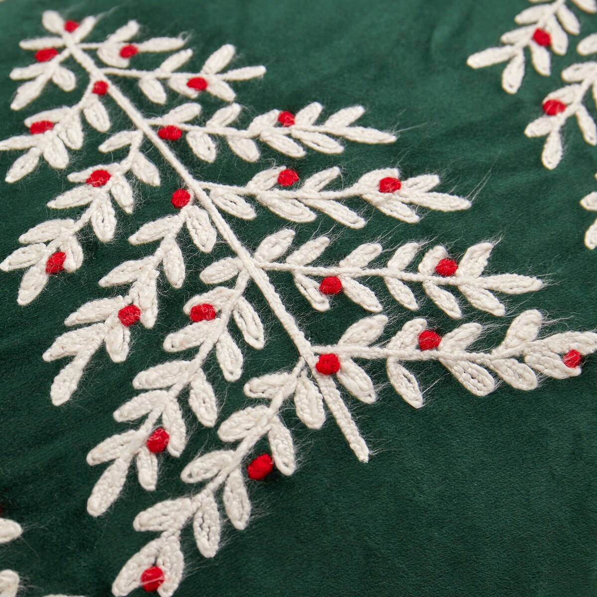 Almofada Decorativa Retangular Bordada Jolly Verde-4