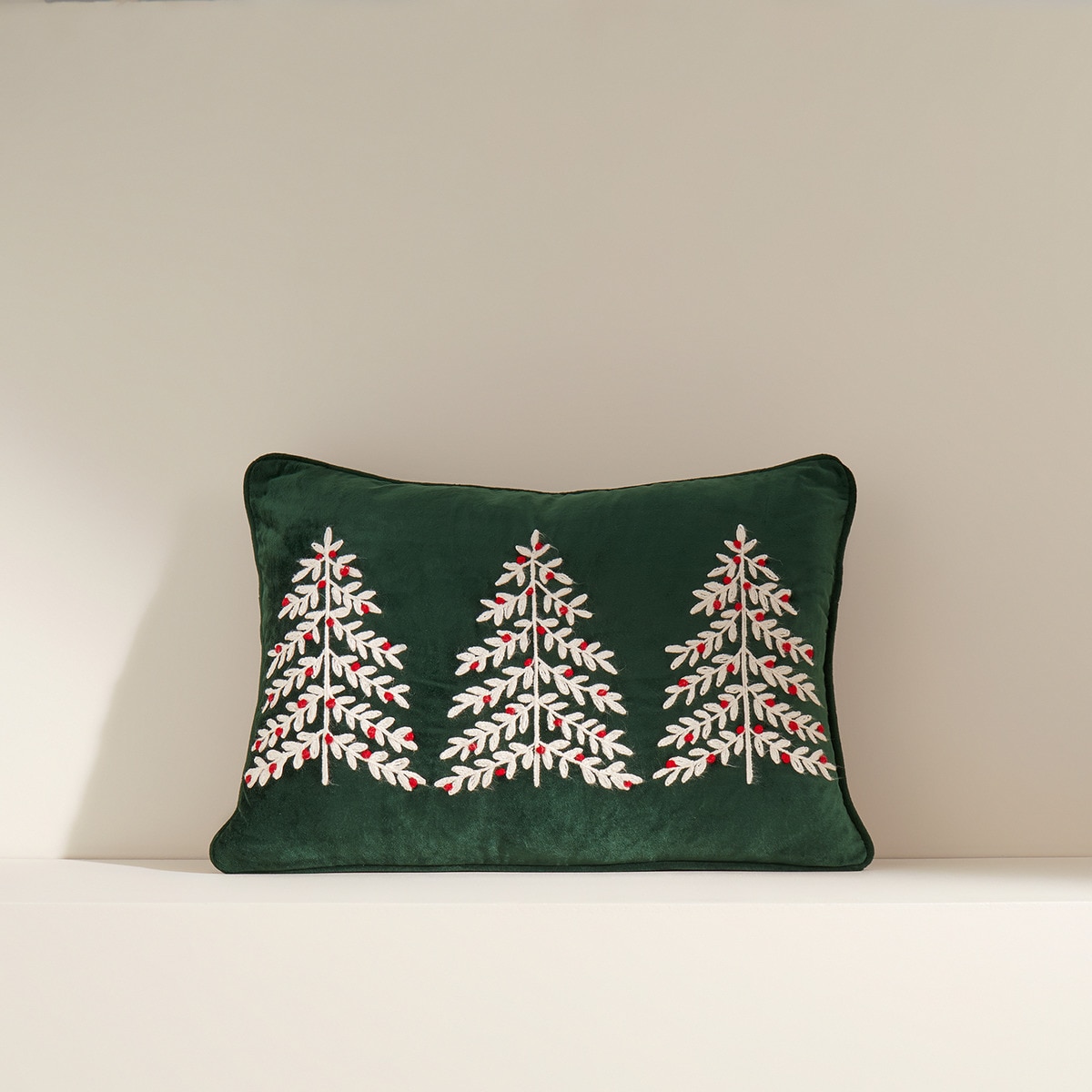 Almofada Decorativa Retangular Bordada Jolly Verde-1