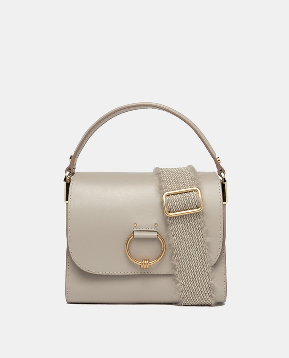Mala a Tiracolo Modelo Kaia com Aba Branco-1