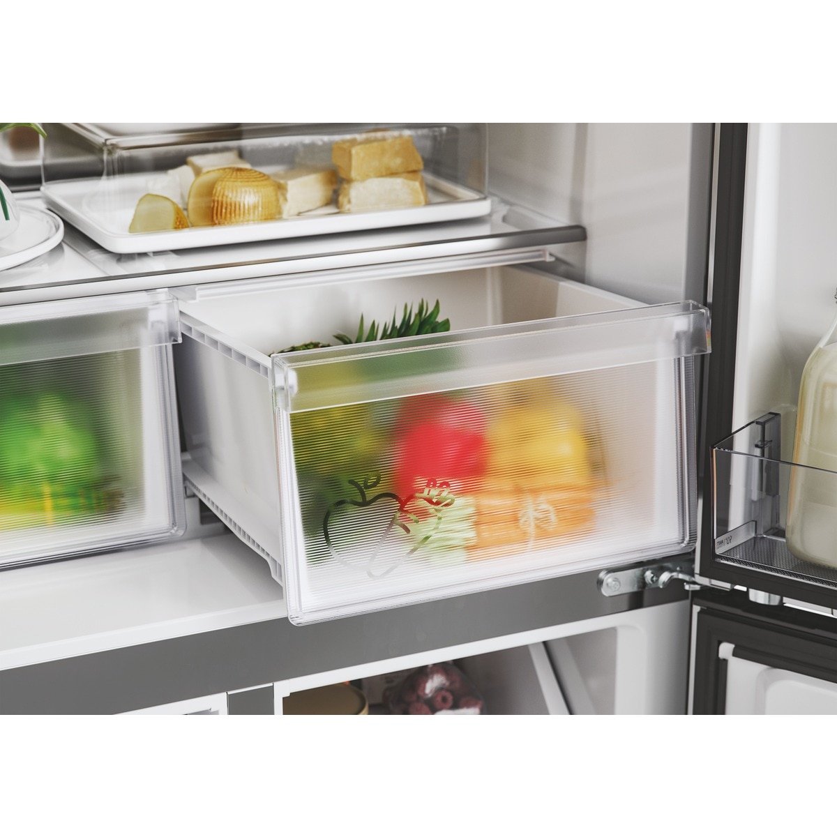 Frigorífico americano Candy con dispensador, con 4 puertas - CFQQ5T817EWPS Inox-7