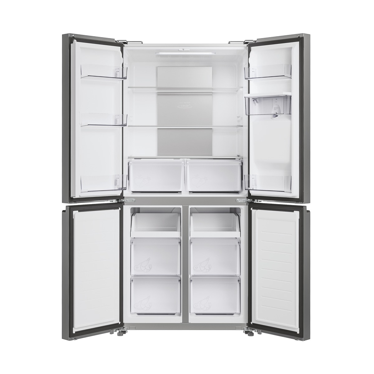 Frigorífico americano Candy con dispensador, con 4 puertas - CFQQ5T817EWPS Inox-3