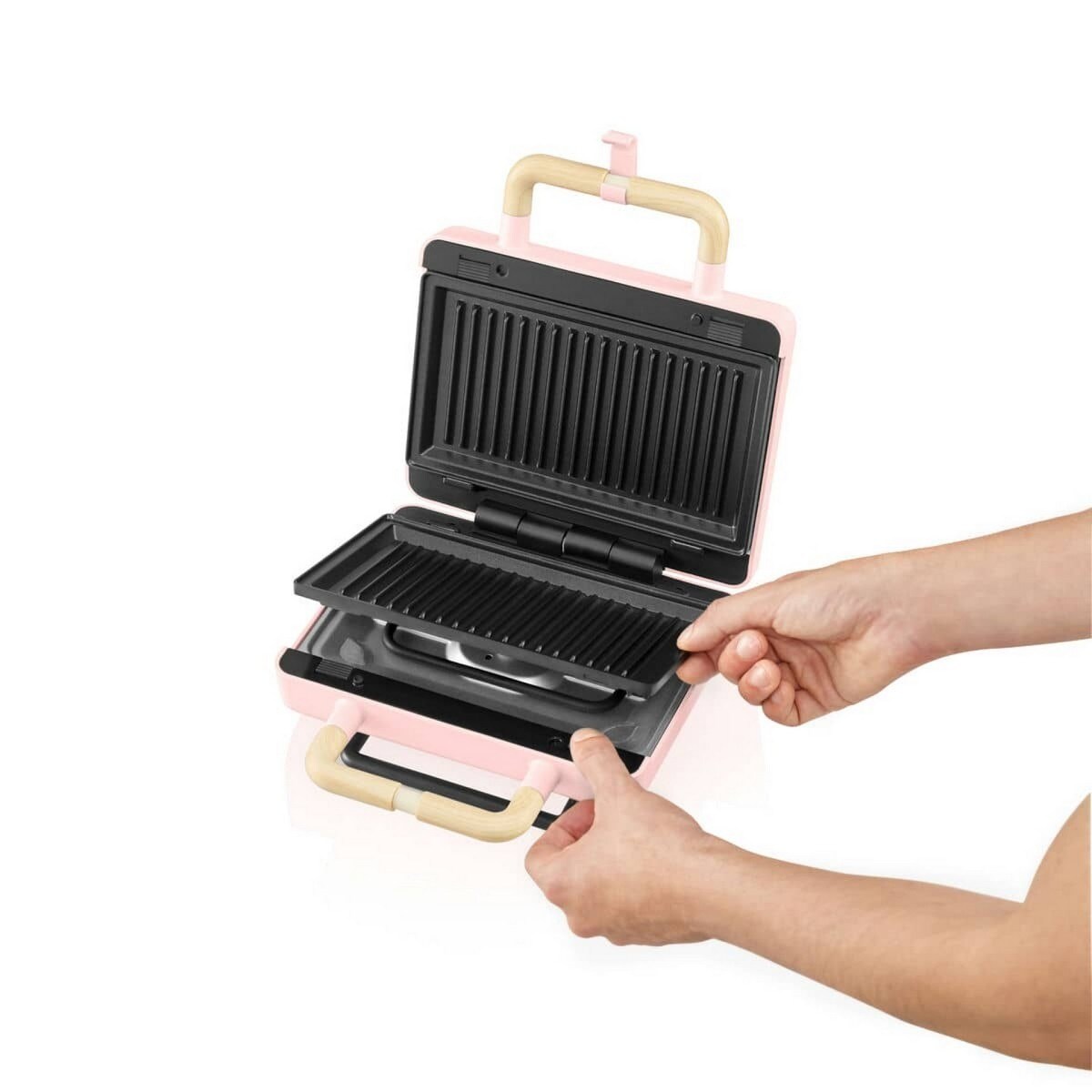 Sandwicheira Grill Flama 4963FL de 800 W - Cherry Pink Pink-4