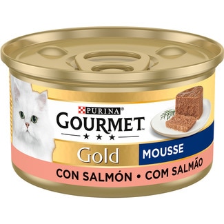 Gold Mousse comida húmeda para gatos con salmón lata 85 g - Gourmet