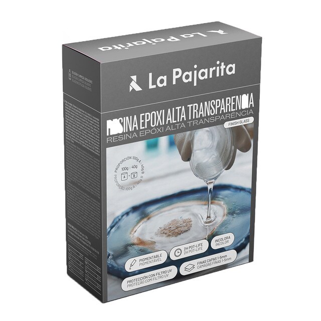 Imagen 0 de Kit Resina Epoxy Alta Transparencia 175 g